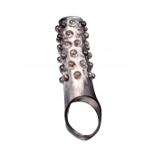 Дымчатая насадка на пенис с выпуклостями - 11 см. - Sex Expert - в Вологде купить с доставкой