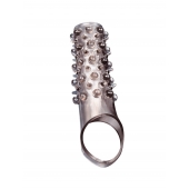 Дымчатая насадка на пенис с шипами и выпуклостями - 12 см. - Sex Expert - в Вологде купить с доставкой