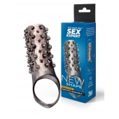 Дымчатая насадка на пенис с шипами и выпуклостями - 12,5 см. - Sex Expert - в Вологде купить с доставкой