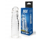 Прозрачная закрытая насадка на член - 15 см. - Sex Expert - в Вологде купить с доставкой