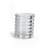 Прозрачная сквозная насадка на пенис с ребрышками - Sex Expert - в Вологде купить с доставкой