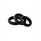 Набор из 3 черных эрекционных колец Smooth Silicone Cockring Pack - Dream Toys - в Вологде купить с доставкой