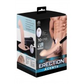 Телесный полый страпон с вибрацией Erection Agents - 24,1 см. - NMC - купить с доставкой в Вологде