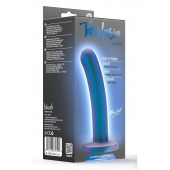 Синяя насадка с гладкой поверхностью Surrender 5.75 Inch Intermediate Pegging Dildo - 14,6 см. - Blush Novelties - купить с доставкой в Вологде