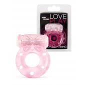 Розовое эрекционное виброкольцо с бабочкой - 1137 - в Вологде купить с доставкой