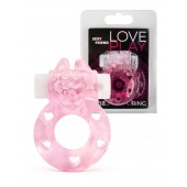 Розовое эрекционное виброкольцо в форме зайчика - 1137 - в Вологде купить с доставкой