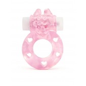 Розовое эрекционное виброкольцо в форме зайчика - 1137 - в Вологде купить с доставкой