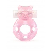 Розовое эрекционное виброкольцо в форме мишки - 1137 - в Вологде купить с доставкой