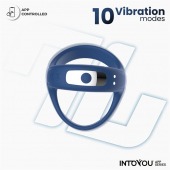 Синее интерактивное эрекционное виброкольцо Rank - Intoyou - в Вологде купить с доставкой