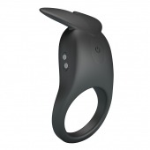 Черное перезаряжаемое виброкольцо Carlton - Baile - в Вологде купить с доставкой