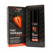 Жидкий вибратор Orgie High Voltage Strawberry - 15 мл. - ORGIE - купить с доставкой в Вологде