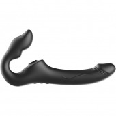 Черный безремневой страпон с 3 моторами - Ibiza - купить с доставкой в Вологде