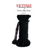 Черная веревка для фиксации Deluxe Silky Rope - 9,75 м. - Pipedream - купить с доставкой в Вологде