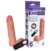 Фаллическая насадка Харнесс UNICOCK 6  с вибрацией - 18 см. - LOVETOY (А-Полимер) - купить с доставкой в Вологде