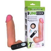 Фаллическая насадка Харнесс UNICOCK 7  с вибрацией - 19 см. - LOVETOY (А-Полимер) - купить с доставкой в Вологде