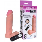 Фаллическая насадка Харнесс UNICOCK 8  с вибрацией - 20 см. - LOVETOY (А-Полимер) - купить с доставкой в Вологде