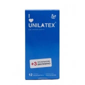 Классические презервативы Unilatex Natural Plain - 12 шт. + 3 шт. в подарок - Unilatex - купить с доставкой в Вологде