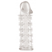 Гелевая прозрачная насадка с шипами - 12 см. - Toyfa Basic - в Вологде купить с доставкой