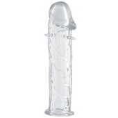 Гладкая прозрачная насадка с усиками под головкой - 12,5 см. - Toyfa Basic - в Вологде купить с доставкой