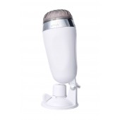 Мастурбатор-вагина в белой колбе с присоской и встраиваемой вибропулей - A-toys - в Вологде купить с доставкой