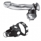 Утяжка для мошонки и пениса Cock Ring With 1  Ball Stretcher And Optional Weight Ring - BlueLine - купить с доставкой в Вологде