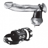 Утяжка на пенис и мошонку Cock Ring With 1.5  Ball Stretcher And Optional Weight Ring - BlueLine - купить с доставкой в Вологде