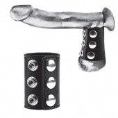 Утяжка на пенис на кнопочках 100% PVC STRAP WITH METAL SNAP - BlueLine - купить с доставкой в Вологде