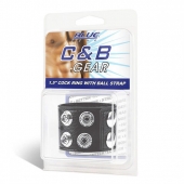 Ремень на член и мошонку 1.5  Cock Ring With Ball Strap - BlueLine - купить с доставкой в Вологде
