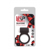 Чёрное эрекционное виброкольцо LIT-UP SILICONE STIMU RING 3 BLACK - Dream Toys - в Вологде купить с доставкой