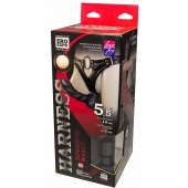 Пояс харнесс премиум класса WOMAN SIMPLEX(S) с 3 черными насадками - LOVETOY (А-Полимер) - купить с доставкой в Вологде