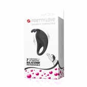 Чёрное эрекционное кольцо с вибрацией Rabbit Vibrator - Baile - в Вологде купить с доставкой