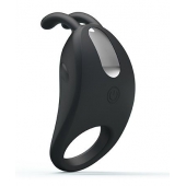 Чёрное эрекционное кольцо с вибрацией Rabbit Vibrator - Baile - в Вологде купить с доставкой