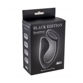 Чёрное эрекционное кольцо с анальной пробкой Button Anal Plug - Lola Games - в Вологде купить с доставкой