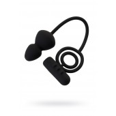 Чёрное эрекционное кольцо с вибростимулятором и анальным хвостом - Erotist Adult Toys - в Вологде купить с доставкой