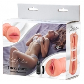 Двусторонний мастурбатор с вибропулей Satisfaction Lucky charm - Lola Games - в Вологде купить с доставкой