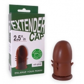 Коричневый латексный удлинитель пениса 2.5 in с шипиками - Sitabella - в Вологде купить с доставкой