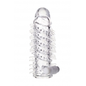 Насадка на пенис TOYFA A-Toys с вибропулей и шипами - 13,4 см. - A-toys - в Вологде купить с доставкой