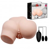 Телесный полуторс с двумя любовными тоннелями и вибрацией - Baile - в Вологде купить с доставкой