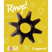 Чёрное эрекционное кольцо Rings Cogweel - Lola Games - в Вологде купить с доставкой