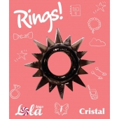 Чёрное эрекционное кольцо Rings Cristal - Lola Games - в Вологде купить с доставкой