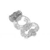 Прозрачное эрекционное кольцо Rings Treadle с подхватом - Lola Games - в Вологде купить с доставкой