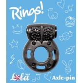 Черное эрекционное кольцо с вибрацией Rings Axle-pin - Lola Games - в Вологде купить с доставкой