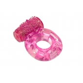 Розовое эрекционное кольцо с вибрацией Rings Axle-pin - Lola Games - в Вологде купить с доставкой