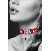 Красный чокер с замком в форме сердца - Bijoux Pour Toi - купить с доставкой в Вологде