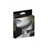 Чёрный чокер с кольцом в форме сердца - Bijoux Pour Toi - купить с доставкой в Вологде