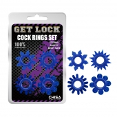 Набор из 4 синих колец Get Lock - Chisa - в Вологде купить с доставкой