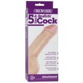 Насадка-реалистик для трусиков Vac-U-Lock 5  Realistic - 12,7 см. - Doc Johnson - купить с доставкой в Вологде