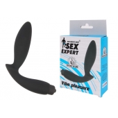 Чёрный вибростимулятор простаты Sex Expert Vibe Pleasure - Sex Expert - в Вологде купить с доставкой