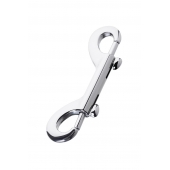Серебристый двухсторонний карабин TOYFA Metal - ToyFa - купить с доставкой в Вологде