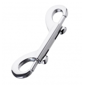 Серебристый двухсторонний карабин TOYFA Metal - ToyFa - купить с доставкой в Вологде